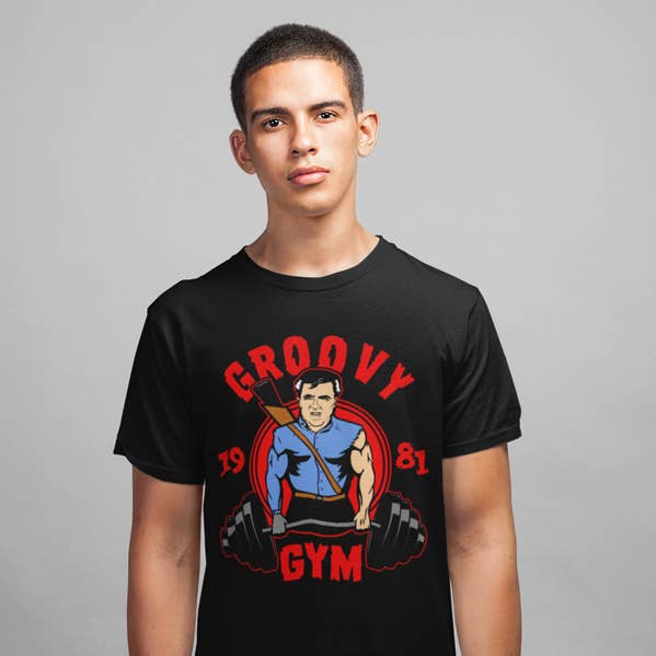 Groovy gym T-shirt for wholesale by True Modern