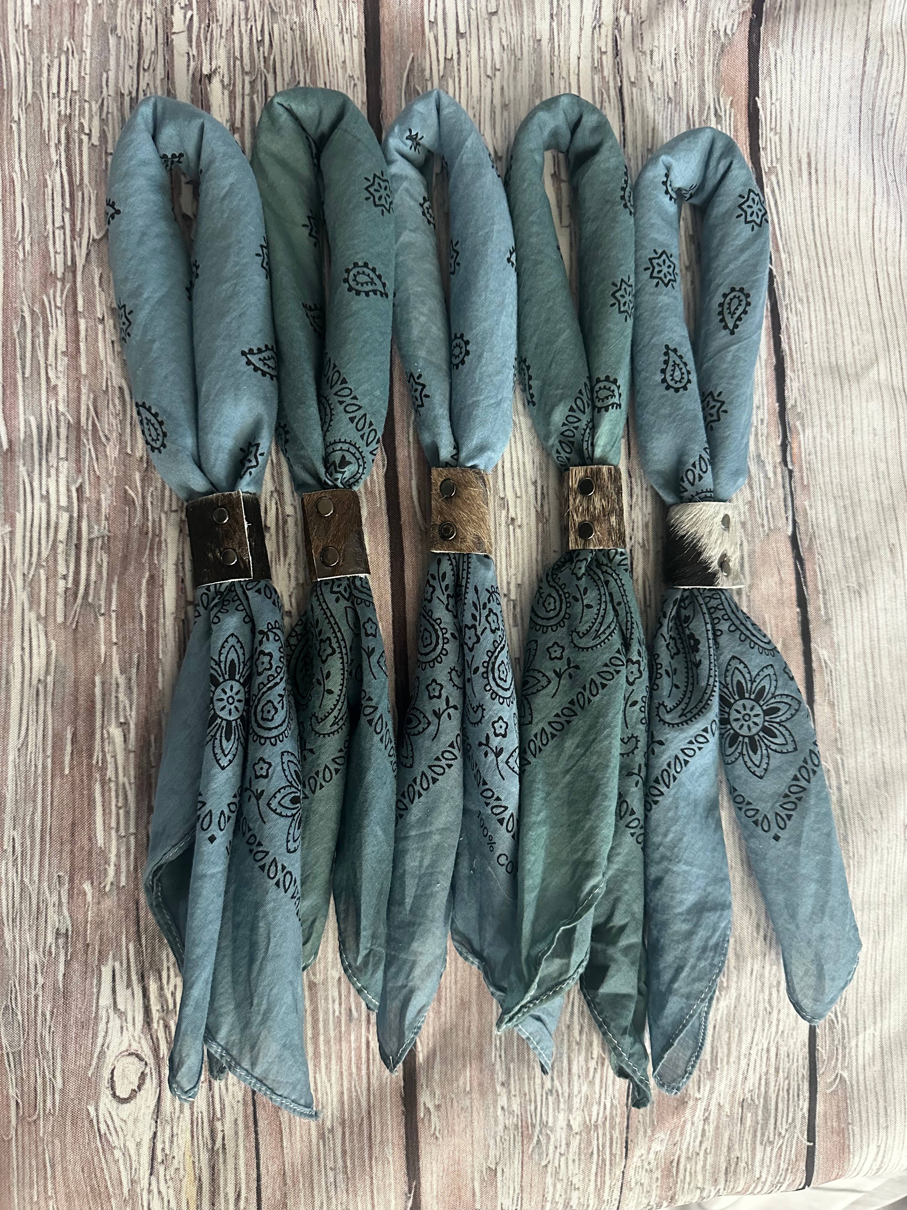 Boots Are My Roots - Wholesale Bandana – Women's - Teal Hues Hand Dyed Bandanas1