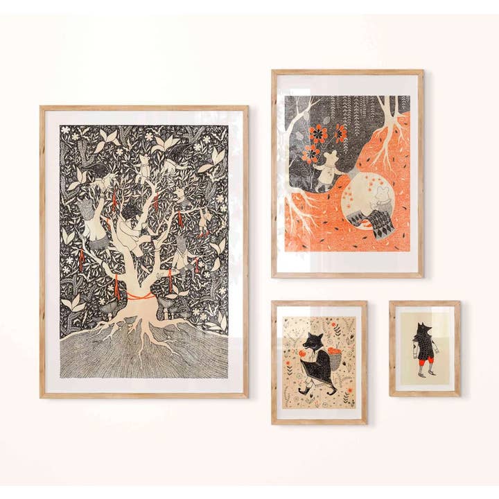 Katia Hinic Studio - Wholesale Art Print - 'Tree House' Art Print2