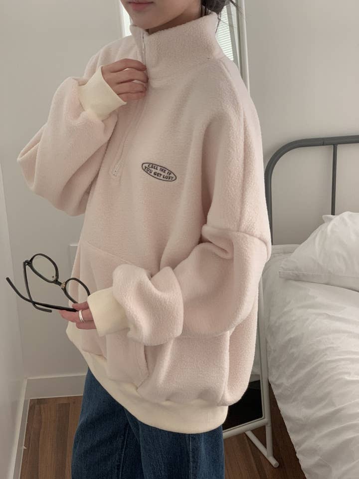 Call Me Half-Zip Fleece Pullover for wholesale by Little Light