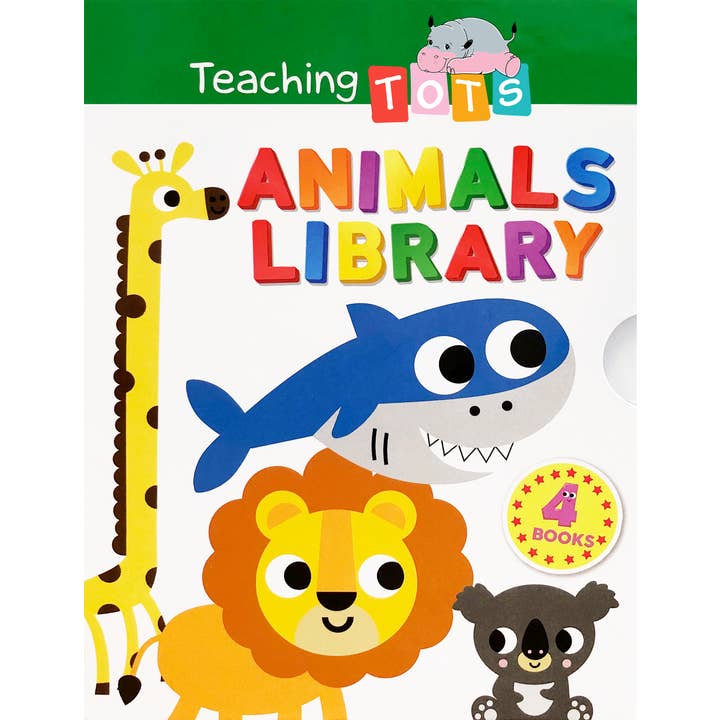 Little Hippo Books - Wholesale Book - Kids - Teaching Tots Animals Library (4 Book Set) - Educational