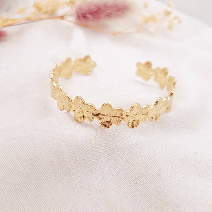 Les Bijoux de Margaux - Venta al por mayor Pulseras tipo brazalete - Brazalete de Flores