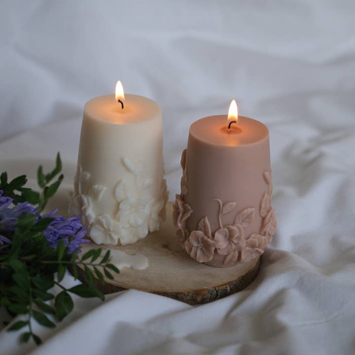 Interlude Candles – wholesale Novelty candle – Flower Pillar Candle | Home Decor | Wildflower Candles1