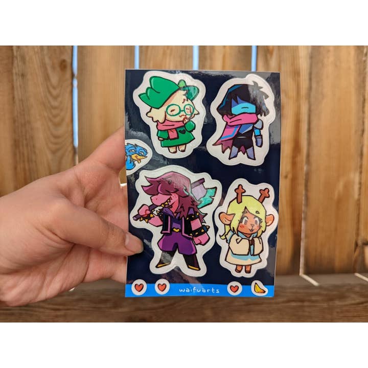 Deltarune 4x6" Vinyl Sticker Sheet for wholesale by waifuarts