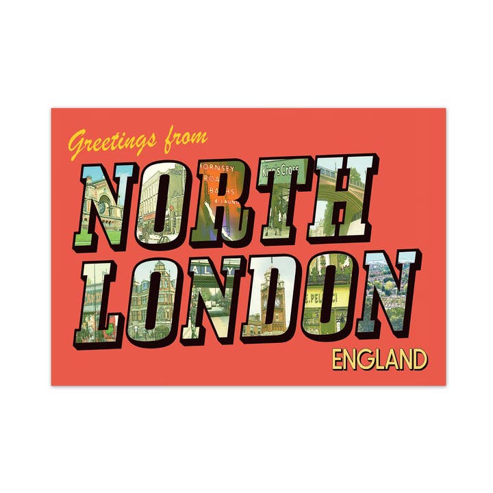 North London by Indieprints Postcard for wholesale by East End Prints - Greetings Cards & Postcards