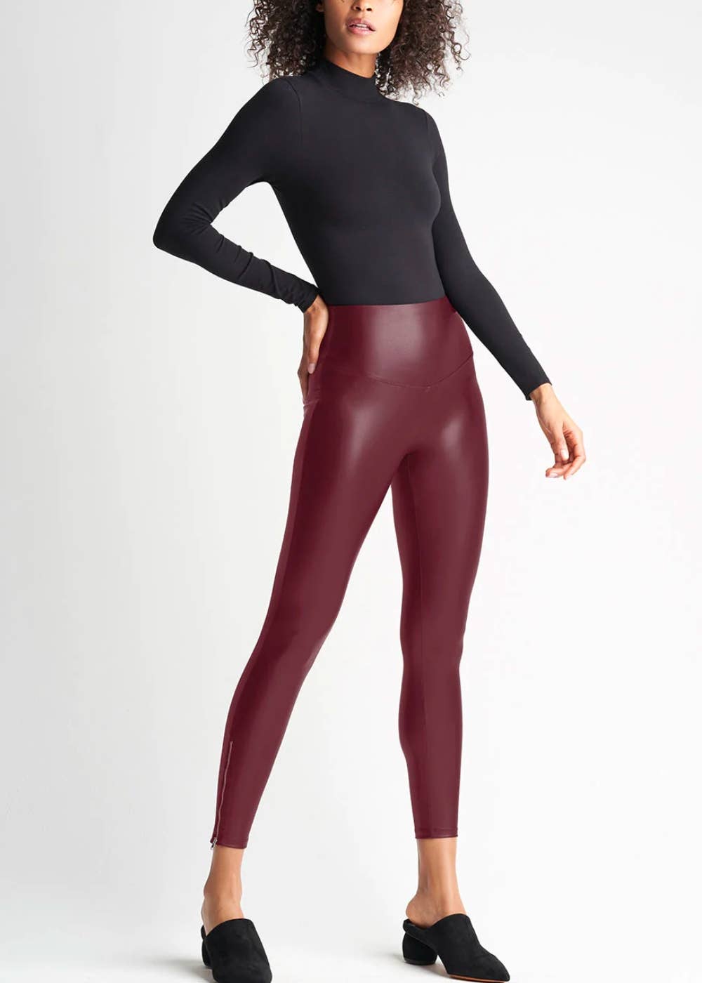 Yummie - Wholesale Fashion Leggings - Women's - Faux Leather Shaping Legging w/ Side Zip - Plus Sizes Avail4