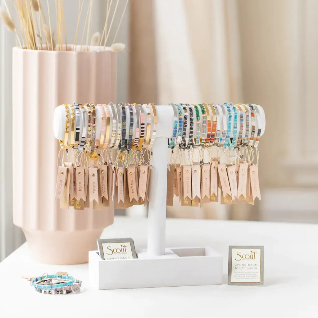 Scout Curated Wears - Wholesale Beaded Bracelet - Good Karma Miyuki Bracelet | Just Breathe - Turq/Green/S7