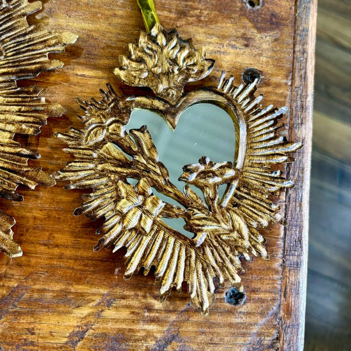 Love and Honor Jesus LLC - Wholesale Wall Mirror - Tin Chaste Heart of St Joseph Mirror