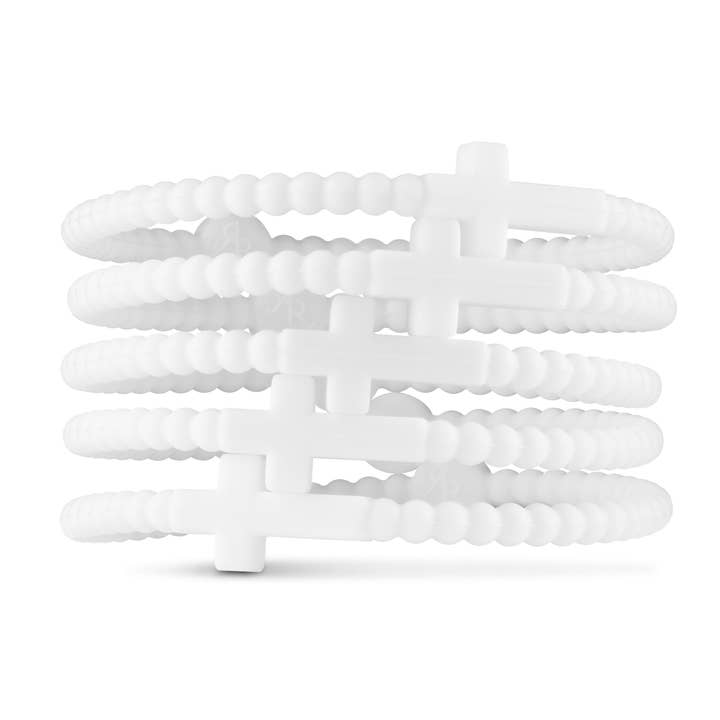 Ryan & Rose - Wholesale Beaded Bracelet - Kids - Jesus Bracelets (silicone cross bracelets)