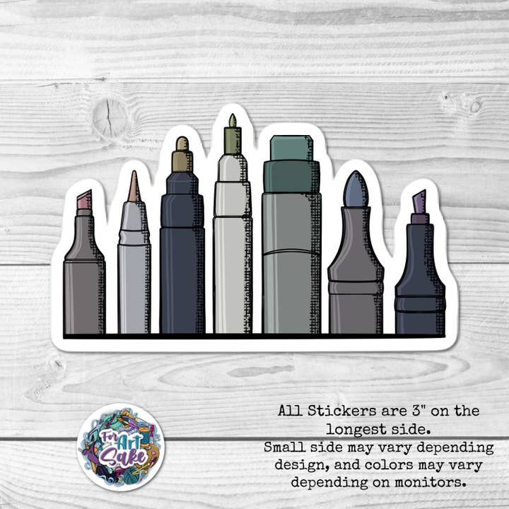 Tools of the Trade: Markers - Sticker for wholesale by For Art Sake Stickers