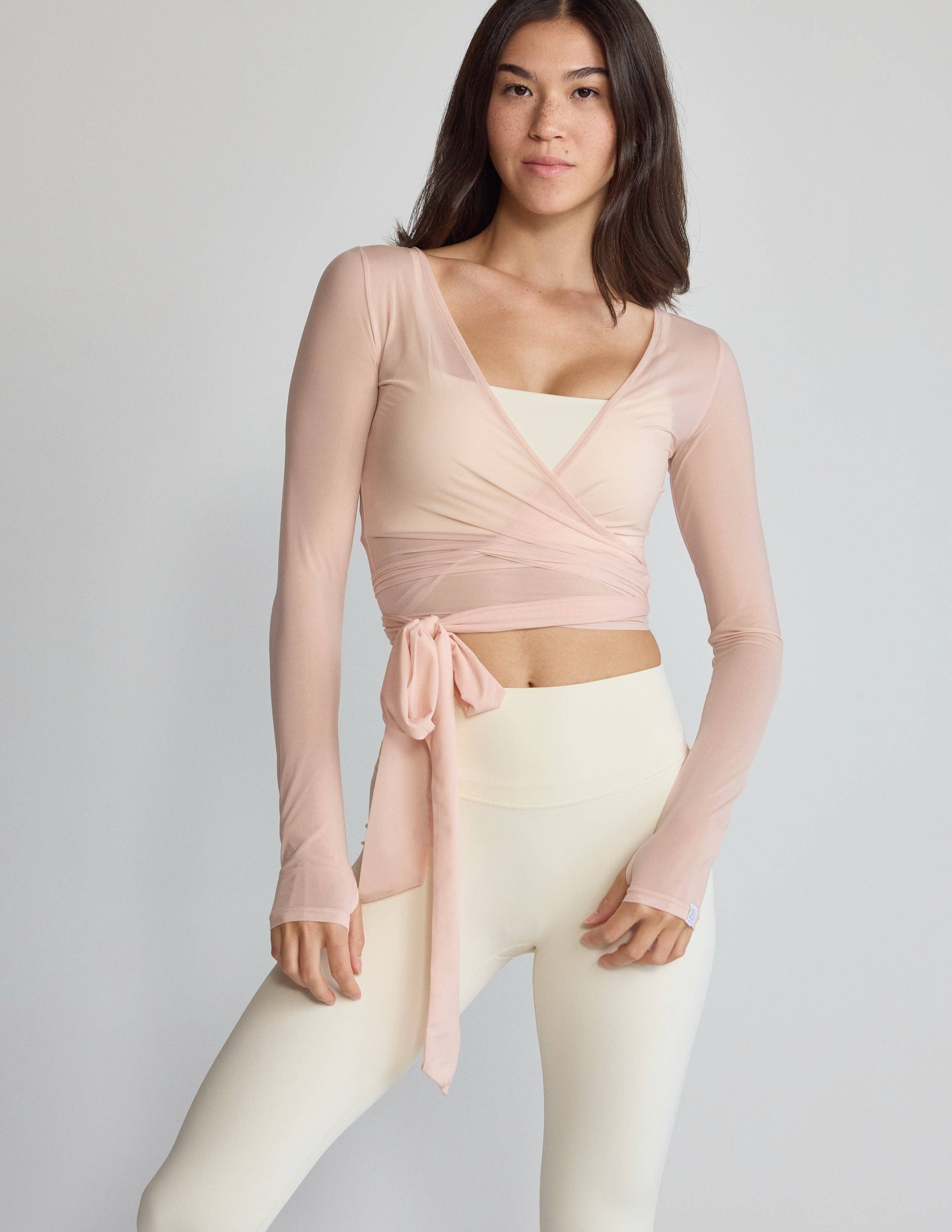 LUCKY HONEY - Wholesale Athletic Top - Women's - The Ballet Mesh Wrap6