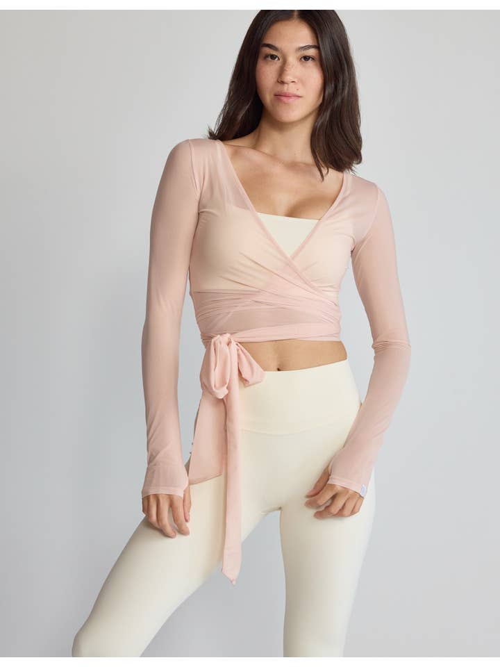 LUCKY HONEY - Wholesale Athletic Top - Women's - The Ballet Mesh Wrap3