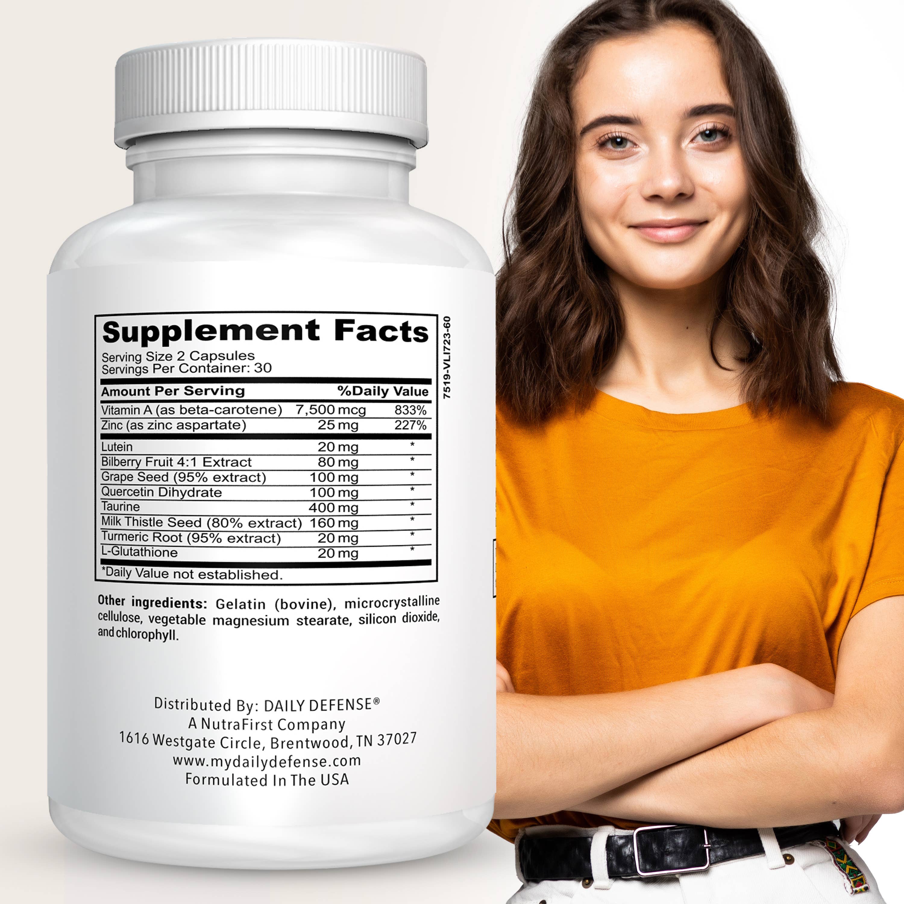 DAILY DEFENSE – Großhandel Nahrungsergänzungsmittel/Vitamin zum Einnehmen – EYE HEALTH Supplement Formel zur Unterstützung der Sehkraft4