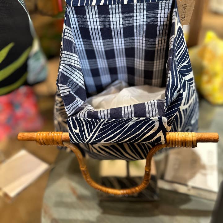 Handmade Aloha Kauai – Sacola - Mulher por atacado – Saco de mão artesanal em tecido de lã havaiano com alças de bambu2