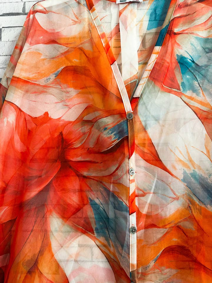 ZAFA PARIS - Wholesale Button Down Shirt - Women's - 28F23H45-Button-up blouse with print10