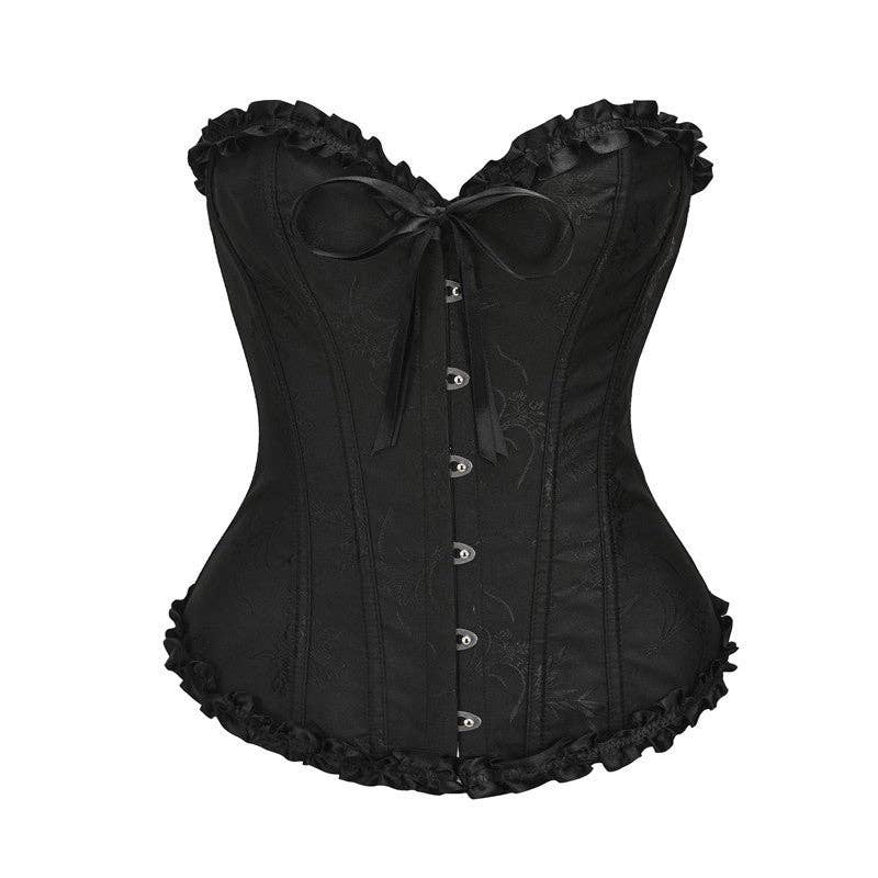 FurDecoration - Wholesale Corset - Women's - Solid Color Lace Corset Waist Trainer2