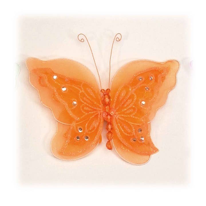 Portofino International Trading, USA - Wholesale Craft Supplies - 10 Inch Craft Butterfly - Orange