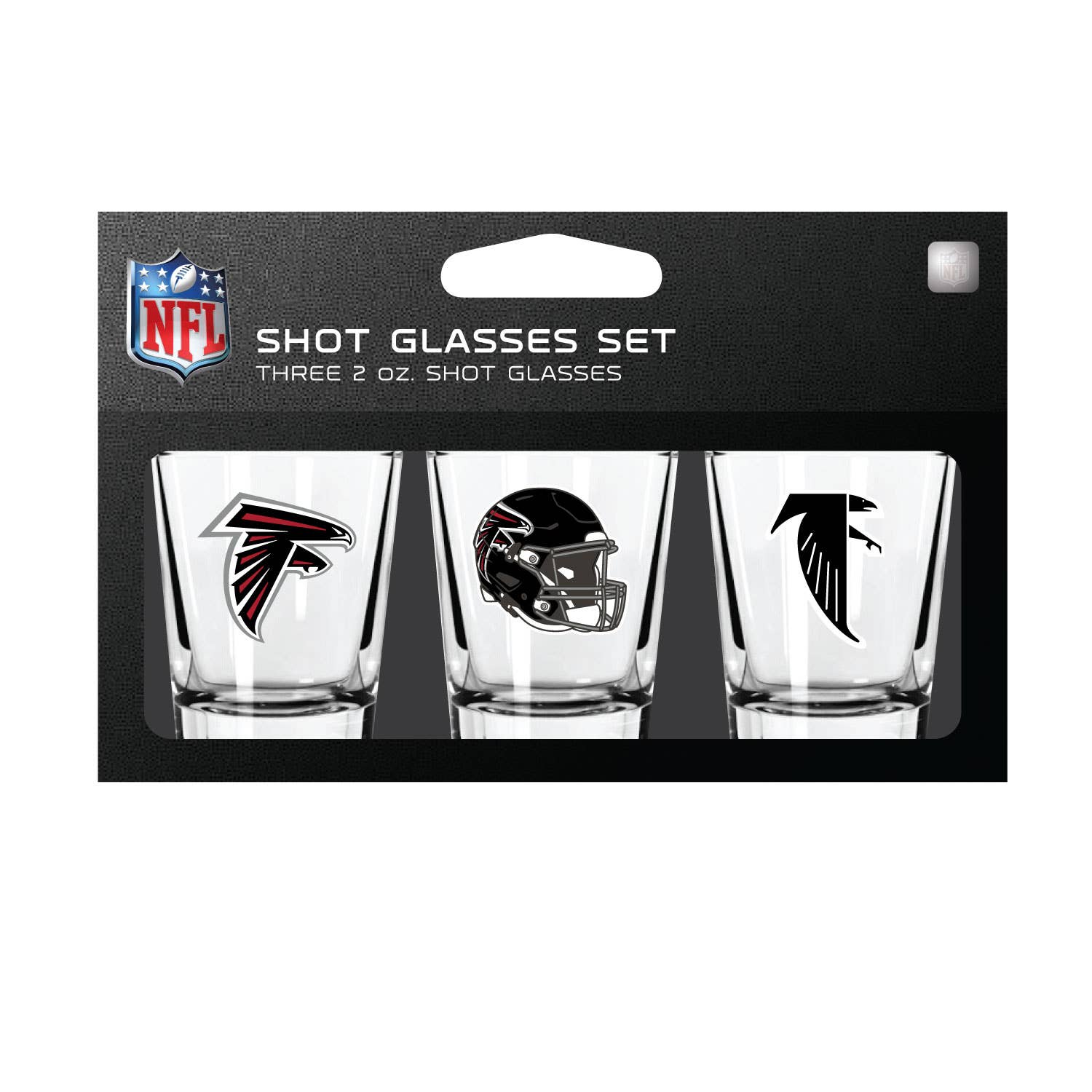 Mojo Licensing - Vente Verre à shooter - Ensemble de 3 verres à shot NFL Atlanta Falcons0