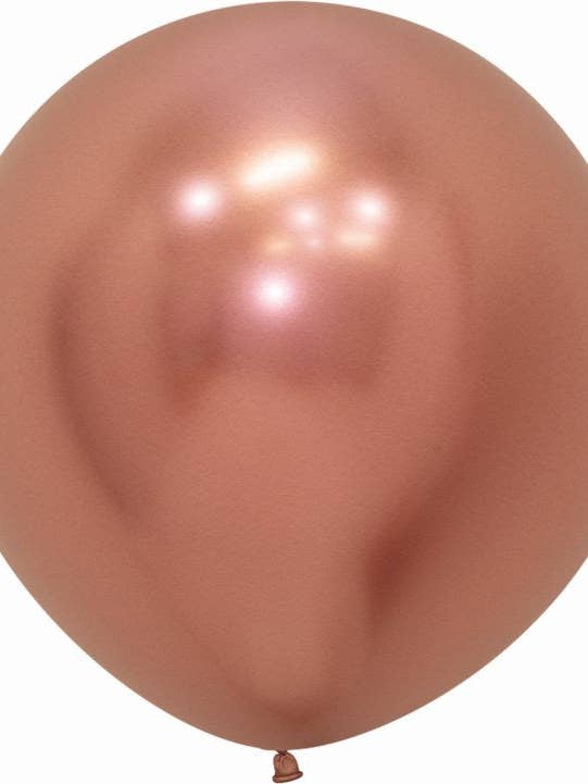 Pack of 10 ROSEGOLD CHROMED R24 latex balloons for wholesale by Mis Globos