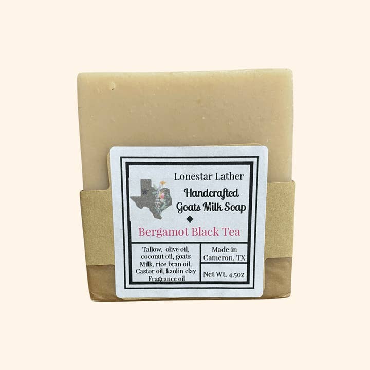 Bergamot & Black Tea - Goat Milk & Tallow Soap for wholesale by Lonestar Lather