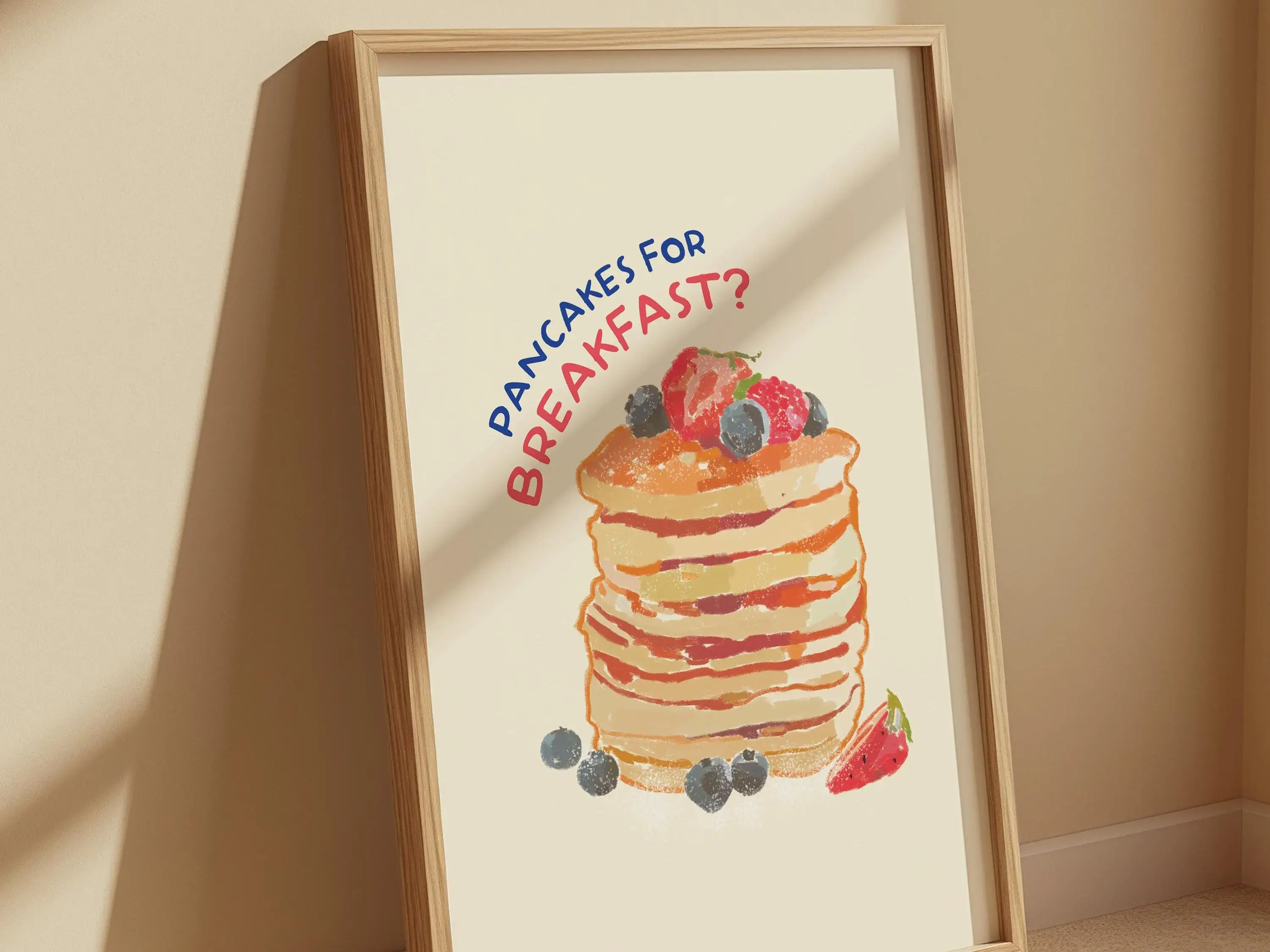 Createdbyharry - Wholesale Art Print - Pancakes For Breakfast Wall Art Print1