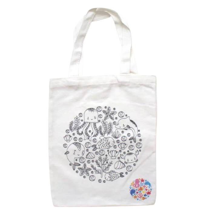 Yuko B - Venta al por mayor Bolsa de asa - Niños - Manualidades - Bolsa de tela para pintar - Océano