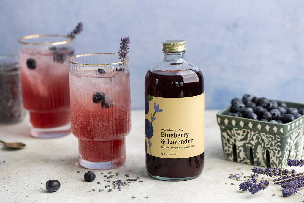 Wood Stove Kitchen - Wholesale Cocktail Mix/Syrup - Blueberry and Lavender Cocktail Mixer and Mocktail Mixer, 16 fl oz4