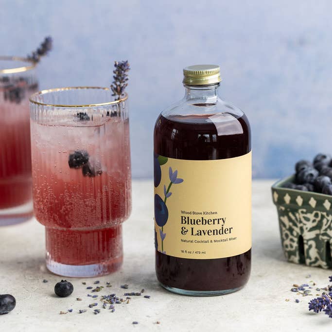 Wood Stove Kitchen - Wholesale Cocktail Mix/Syrup - Blueberry and Lavender Cocktail Mixer and Mocktail Mixer, 16 fl oz4