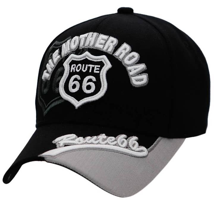 Cap Zone - Wholesale Baseball cap – Women's - Route 66 The Mother Road Arc Logo Acrylic Baseball Cap0