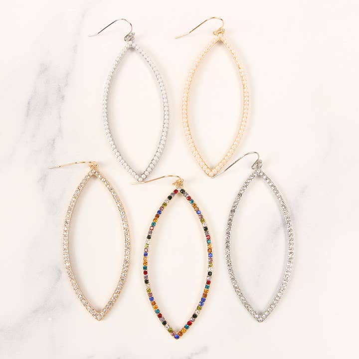 MYS Wholesale Inc - Wholesale Dangle Earrings - Open Marquise Shape Pave Earrings5