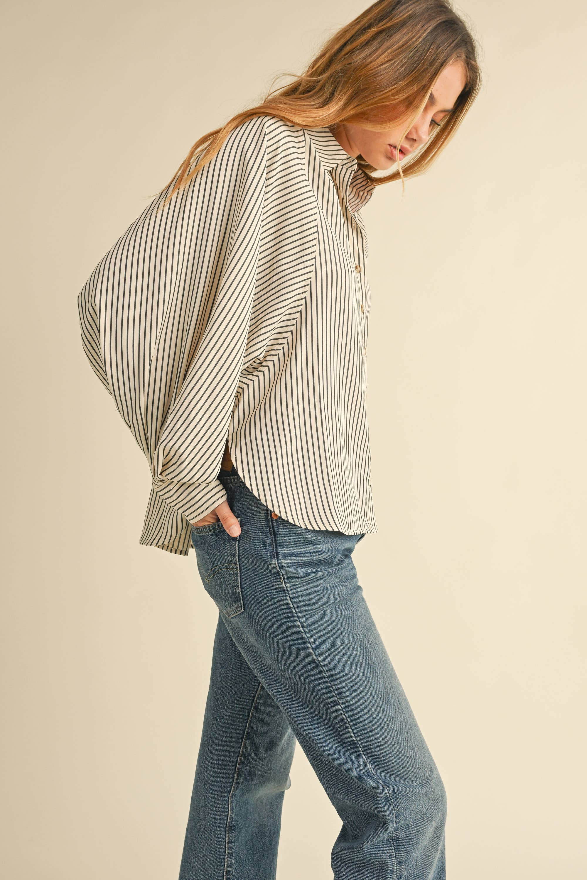 LT1106-J Reglan Stripe Shirt for wholesale on Faire4