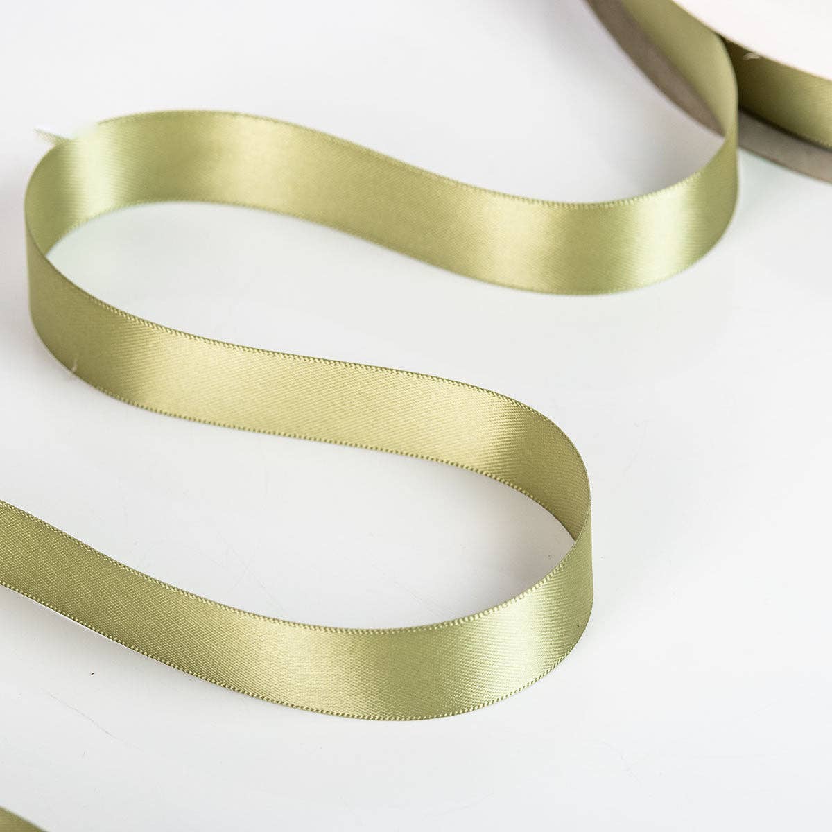 Little Ribbon Shop - Wholesale Ribbon - Gift Wrapping - Olive 104 Double Faced Satin Ribbon 100-Yard Roll1