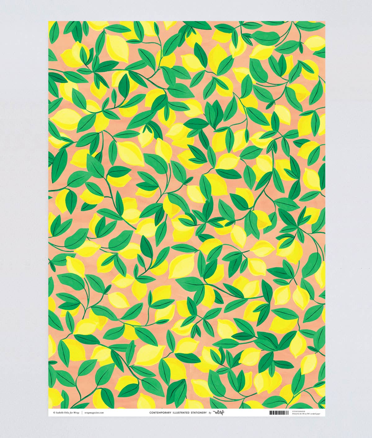 Wrap (US duties paid) - Wholesale Flat Wrap - Lemons Gift Wrap1