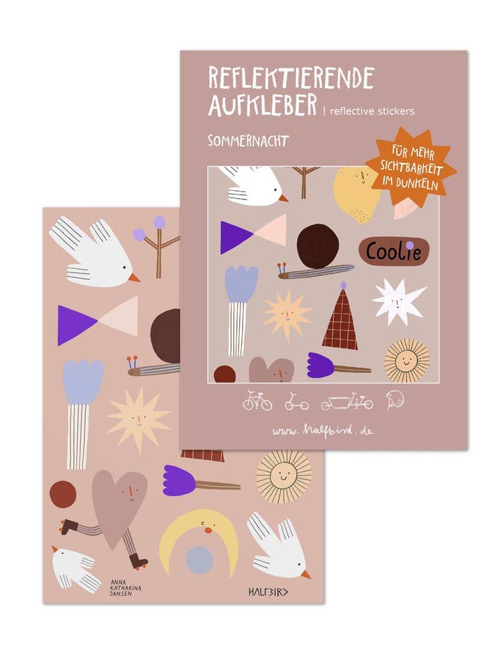 Set reflecterende stickers « zomeravond » voor wholesale door Halfbird