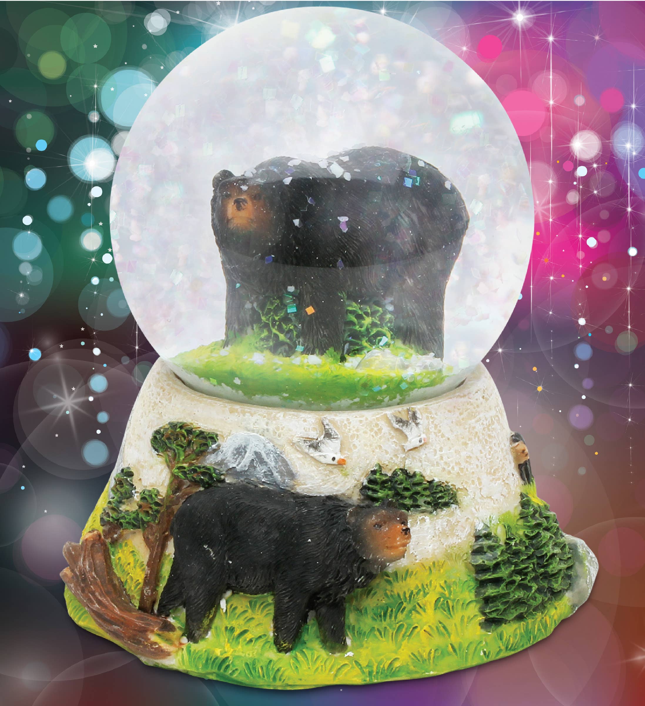 Cota Global - Wholesale Snow Globe - Stone Snow Globe - Black Bear4
