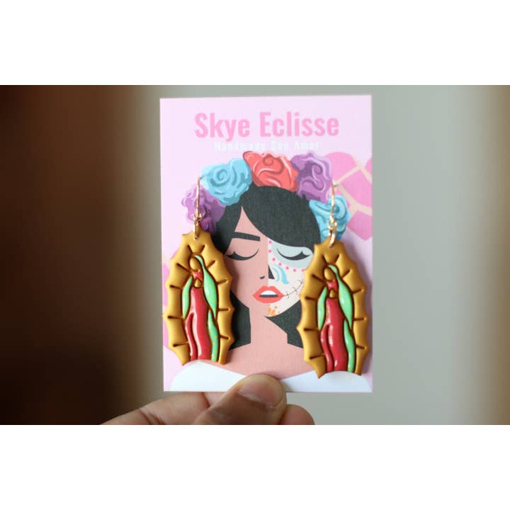Skye Eclisse Jewelry - Wholesale Dangle Earrings - Virgen De Guadalupe Earrings6