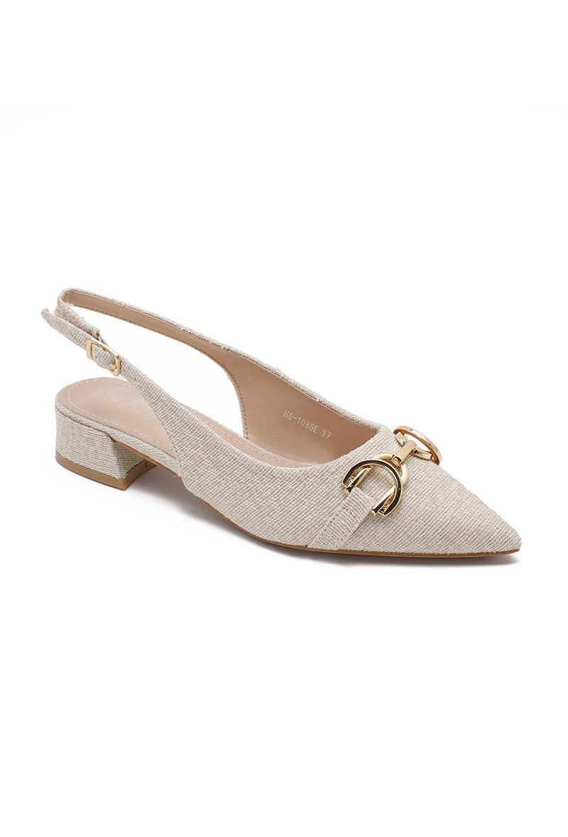 Joia Paris - Wholesale Low Heels - Women's - Modern low-heeled pump with textured finish H8-1085E4