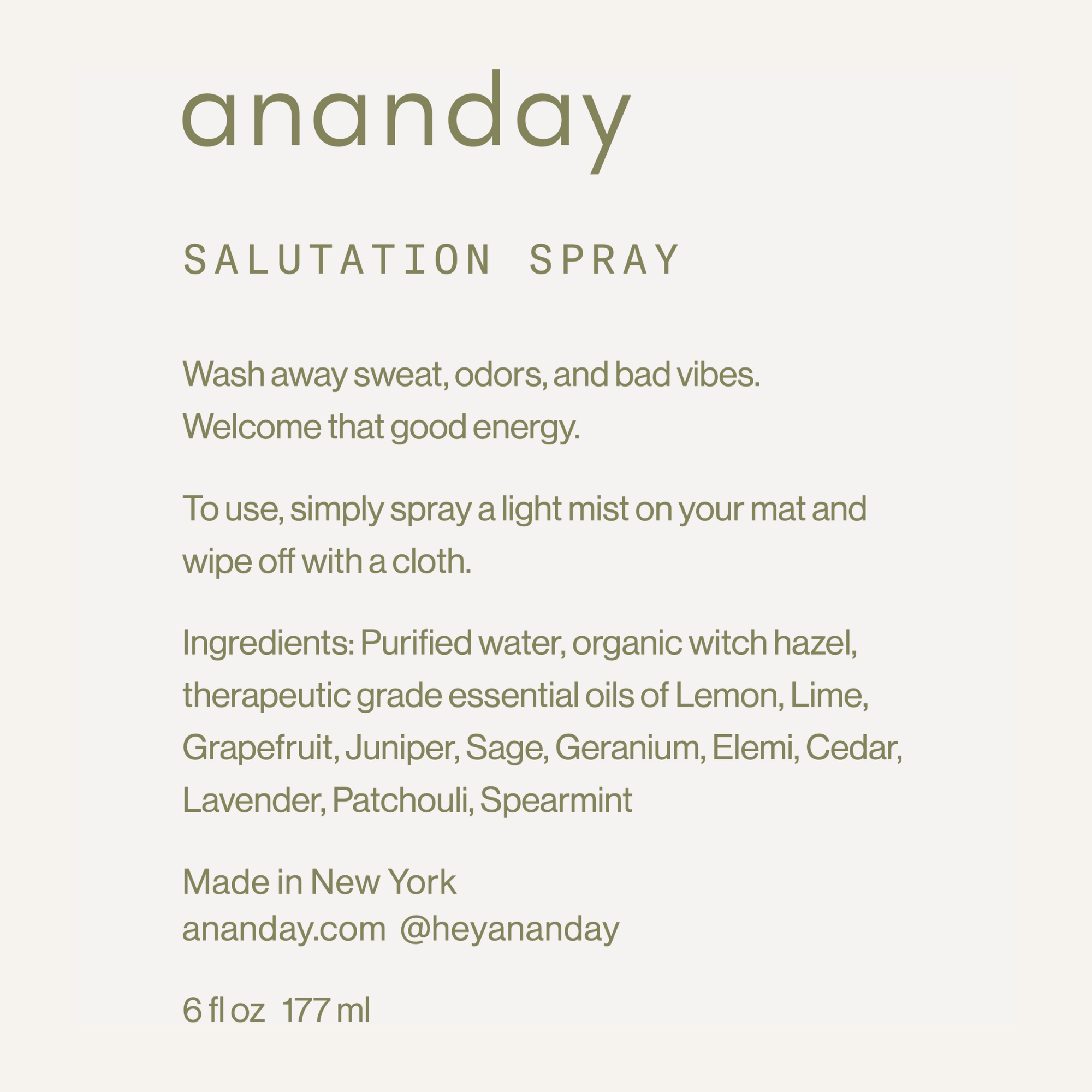 Ananday - Wholesale Yoga mat cleaner - Sage & Citrus Mat Cleaner (Spray)3