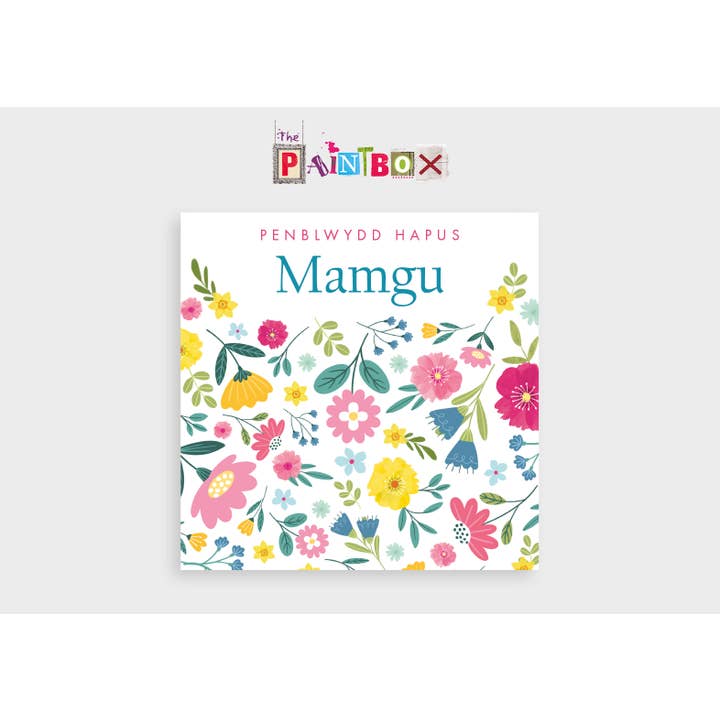 The Paintbox - Wholesale Birthday Card - Penblwydd Hapus Mamgu, Happy birthday Grandma Welsh card x6