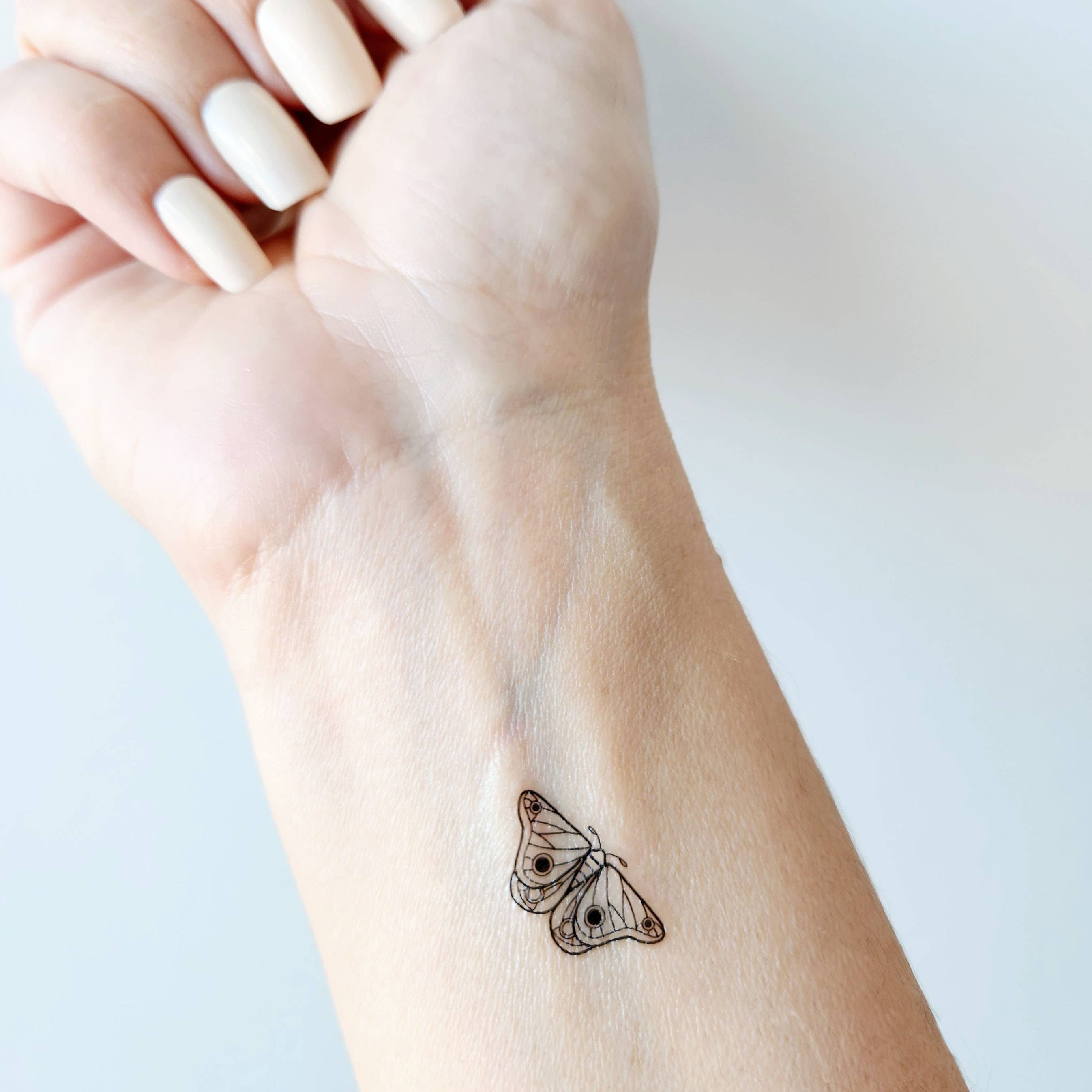 encredelicate – wholesale Temporary tattoo – moth temporary tattoo (set of 4)2