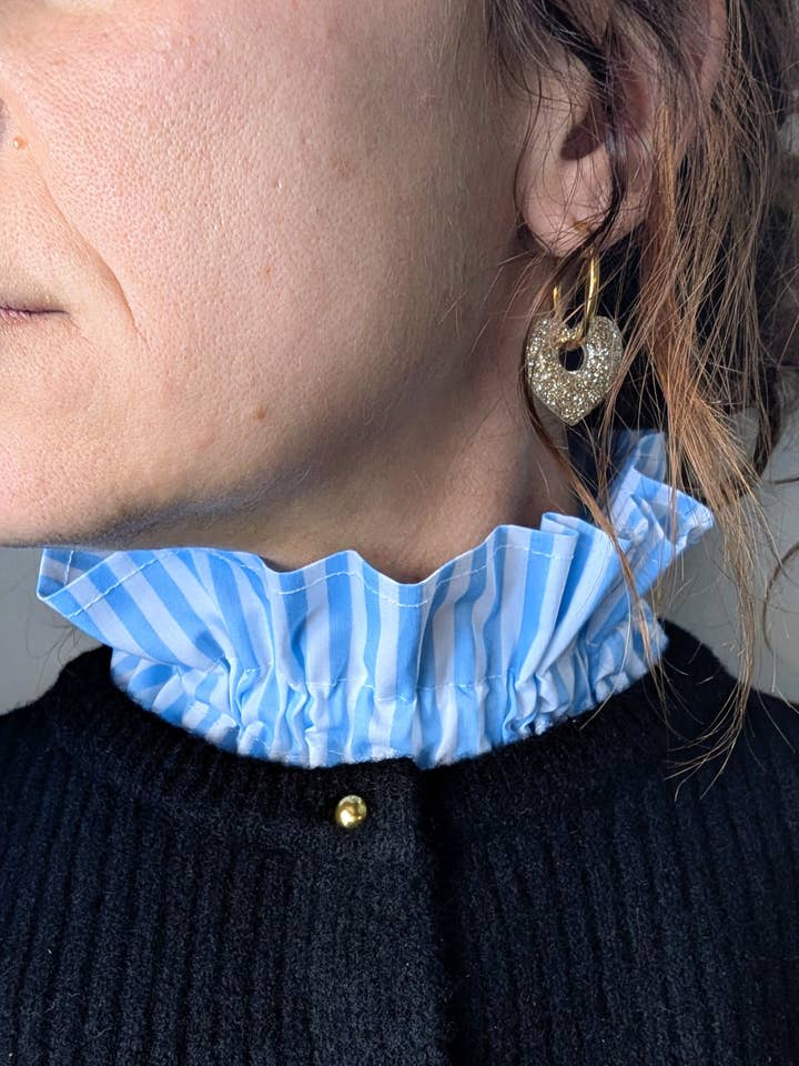 Col amovível riscado azul por atacado de L'atelier Nounille