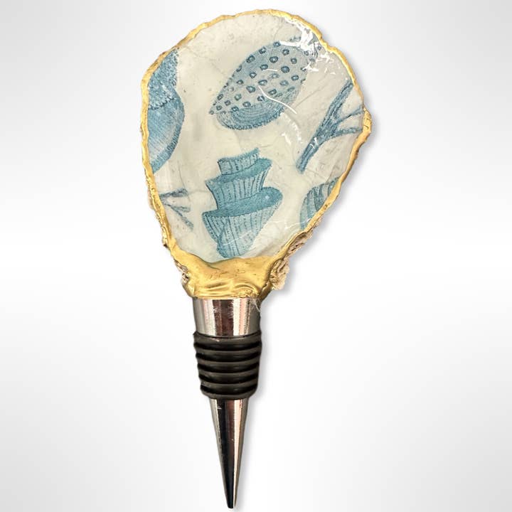 Blue Seashell Oyster Stopper|G/S/N|2-4.5in for wholesale by Shell Yeah By Jaks LLC