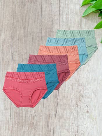 Wholesale Isadora Women's 5pcs Per Pack High Cut Panties Assorted Colors  With Size Options (48 Packs)