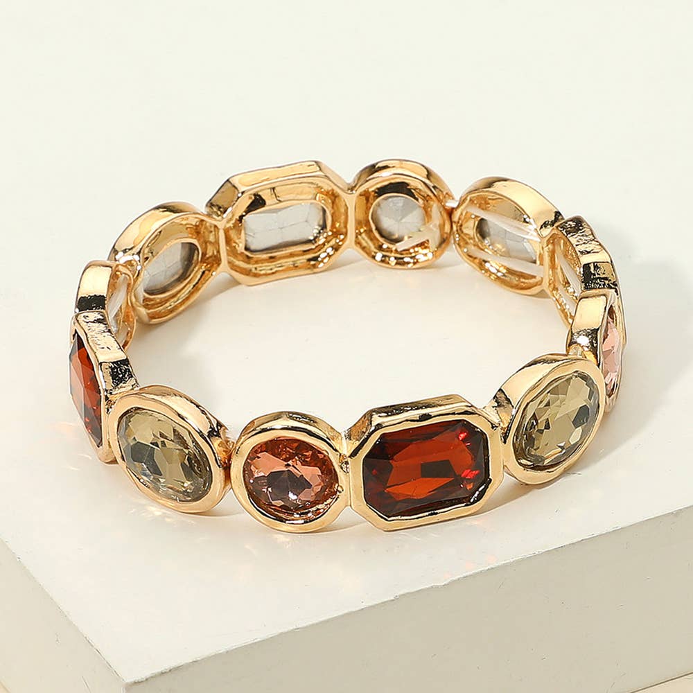 Sensibling Corp. – Pulseira por atacado – Pulseira Elástica com Pedra Oval de Corte Esmeralda Acentuada11