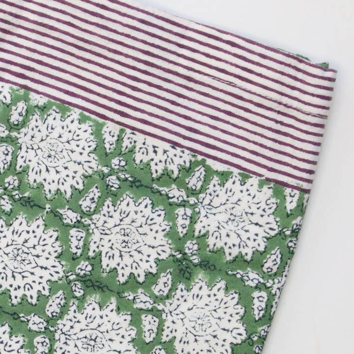 Rozablue - Wholesale Table Runner - Handblockprinted Breezy green Tablerunner 180 X 60 cm3