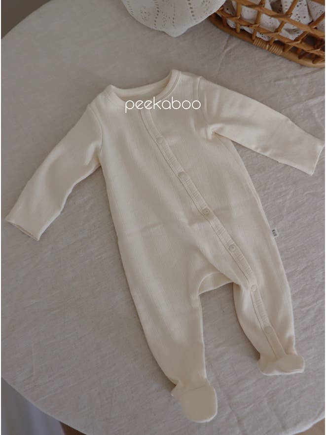 peekaboo - Vente Barboteuse – bébé - Barboteuse à manches longues à œillets en coton pour nouveau-né F/W1