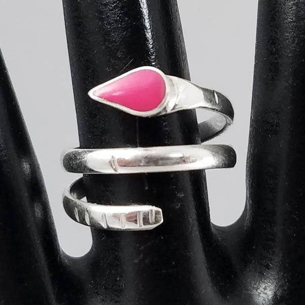 Costello International - Wholesale Cocktail/Statement Ring - Inlaid Adjustable Snake Rings 7