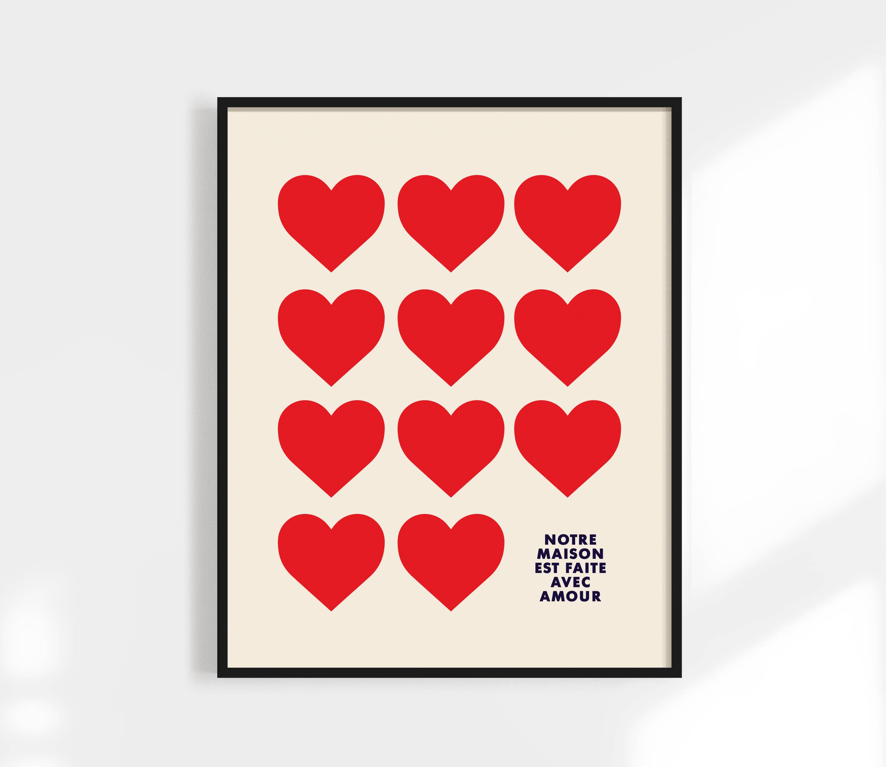 Kuku Studio - Vendita all'ingrosso Stampa artistica - Questa casa è piena d'amore - Stampa a cuore0