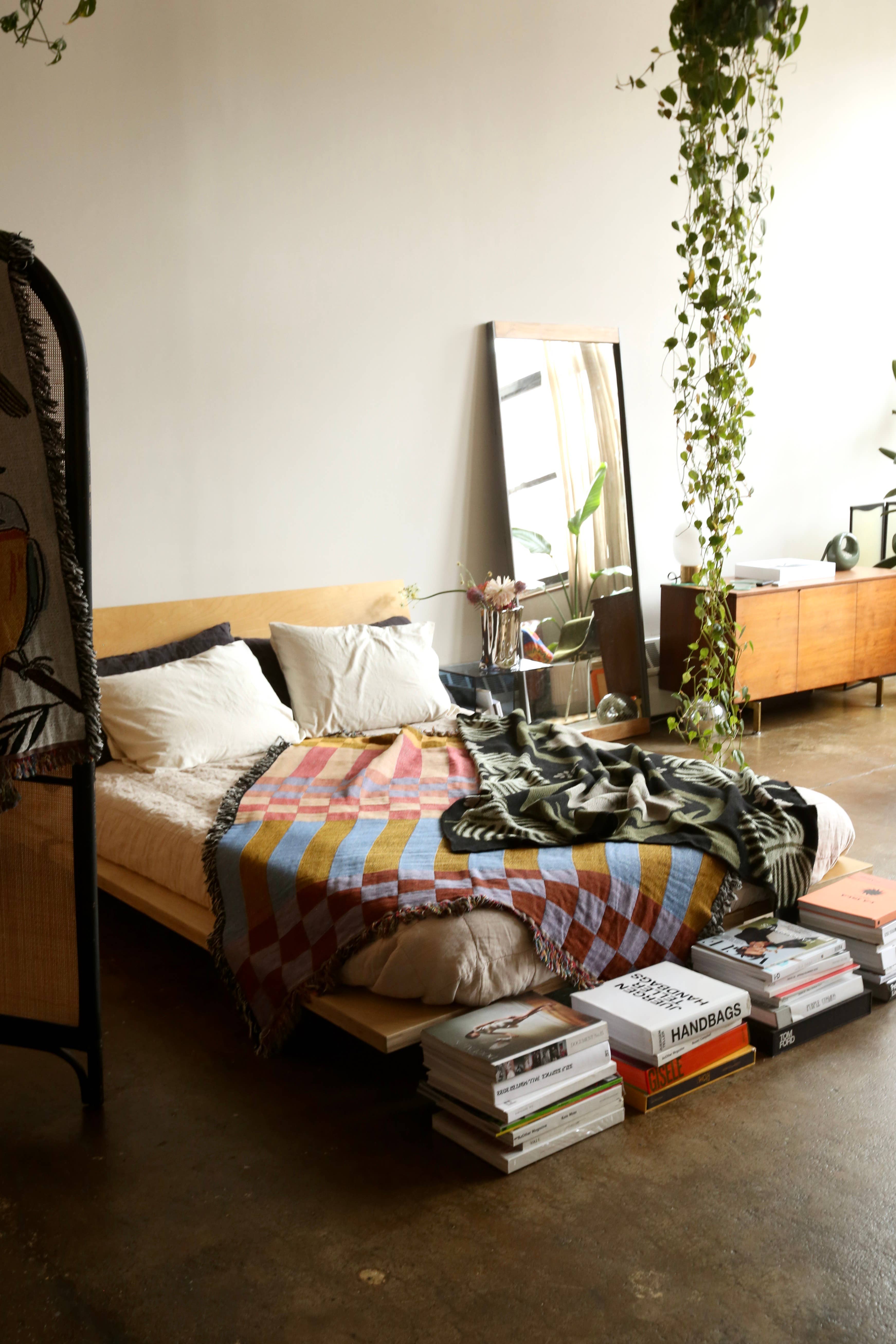 Fort Tilden Checkered Stripe Tapestry Blanket for wholesale on Faire7