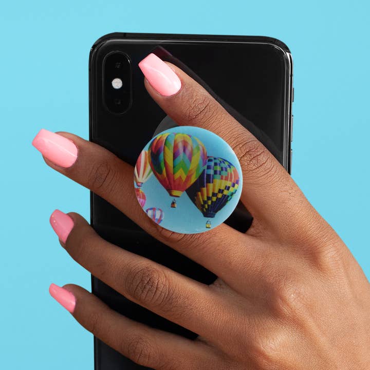 Classy Grips - Wholesale Phone Grip - CG-045 - Classy Grip Colorful Hot Air Balloons Blue Sky on W